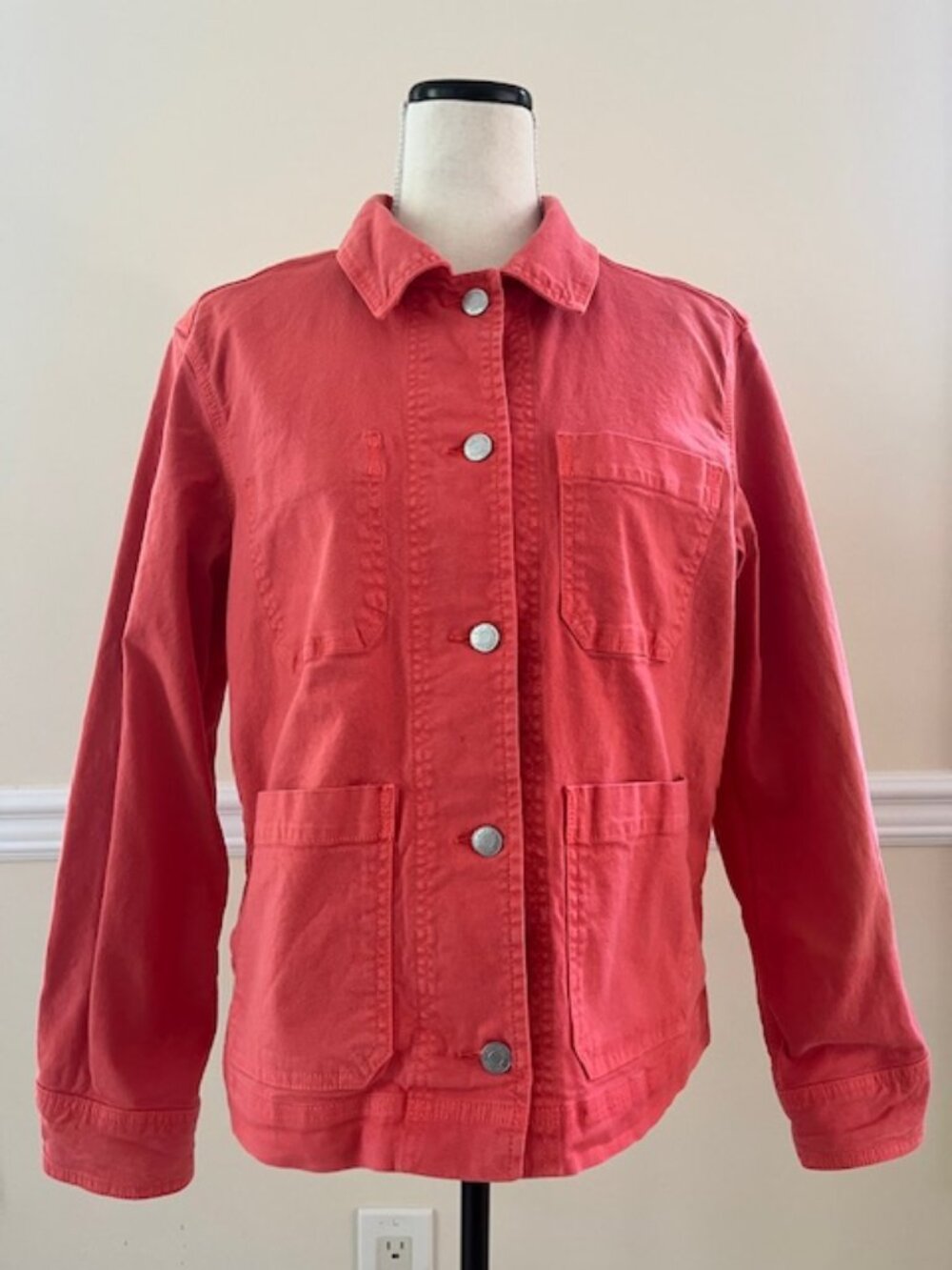 GAP Coral Pink Cotton Chore Utility Jacket - Size M